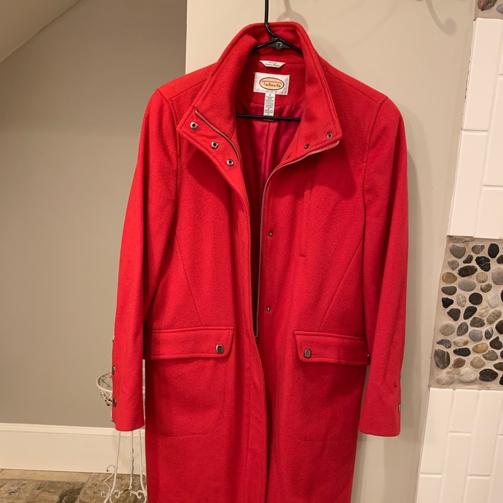 Beautiful Red Wool Talbots Coat